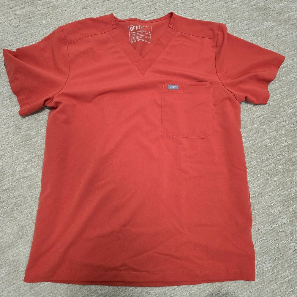 Figs Leon Scrub Top Men's Size M Clay